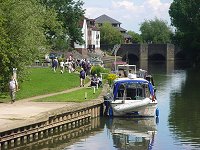 Popular moorings in Tewkesbury