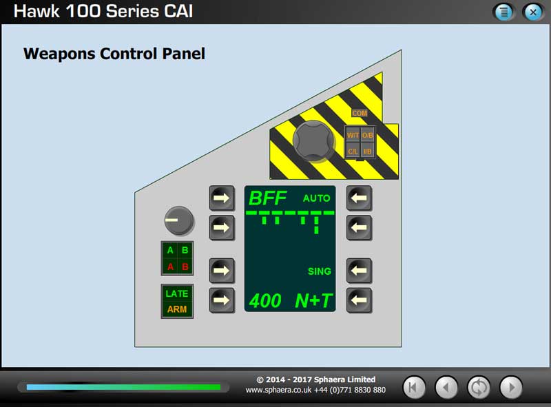 Hawk Weapons Control Panel