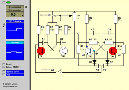 Combined Astable Bistable Circuit (Oscillator and Flip-Flop)