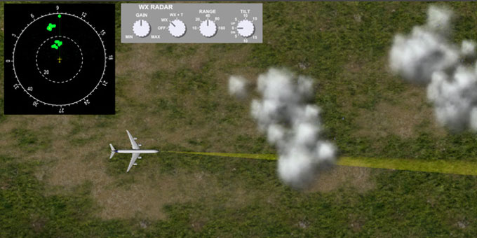 Simulation of Air Weather Radar