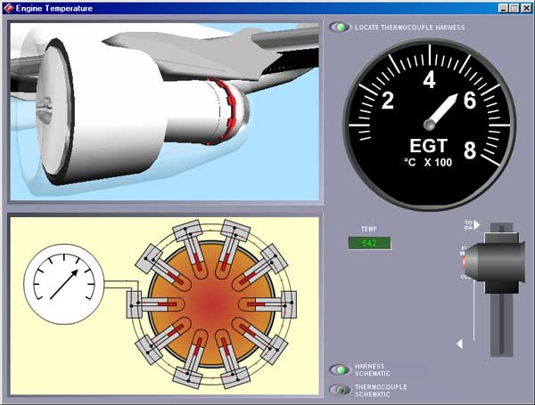 EGT gauge and thermocouple harness